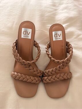 Dolce Vita Braided Slide Sandals in Tan